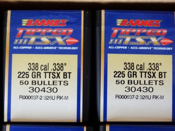 .338/ .338 225GR  TTSX   BT ( 50 Stück)